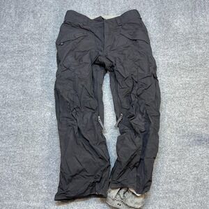 Burton Snow Pants Mens Small Black Lined Ski Snowboard Zip Pockets